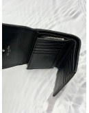 (RAYA PROMO) CHRISTIAN DIOR LADY DIOR FRENCH WALLET IN BLACK LAMBSKIN LEATHER 