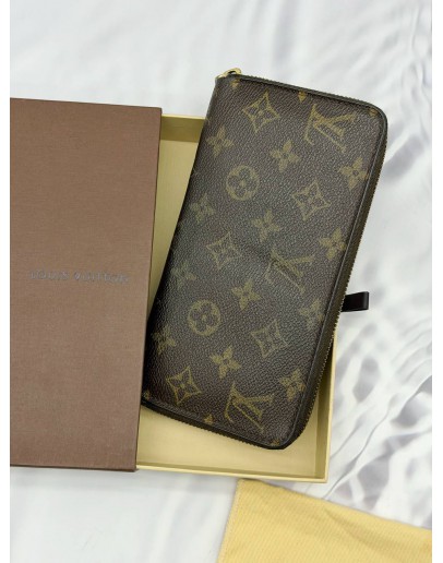 (RAYA PROMO) LOUIS VUITTON ZIPPY WALLET IN BROWN MONOGRAM CANVAS -FULL SET-