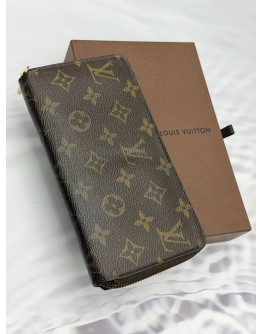 (RAYA PROMO) LOUIS VUITTON ZIPPY WALLET IN BROWN MONOGRAM CANVAS -FULL SET-