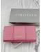 (RAYA PROMO) OROTON LONG FLAP WALLET IN PINK EMBOSSED LEATHER 