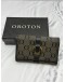 (RAYA PROMO) OROTON COMPACT WALLET IN BLACK CANVAS WITH LEATHER 