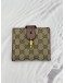 (RAYA PROMO) GUCCI VINTAGE COMPACT WALLET IN BEIGE GG CANVAS WITH BROWN LEATHER 