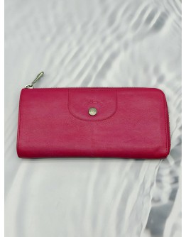 (RAYA PROMO) FURLA ZIP AROUND LONG WALLET IN LIGHT PINK LEATHER 