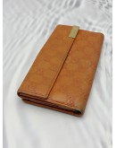 (RAYA PROMO) GUCCI CONTINENTAL WALLET IN ORANGE GG GUCCISSIMA LEATHER 