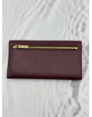 (RAYA PROMO) MICHAEL KORS LONG FLAP WALLET IN BURGUNDY LEATHER 