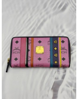 (RAYA PROMO) MCM ZIP AROUND LONG WALLET IN MULTICOLOR VISETOS LEATHER 