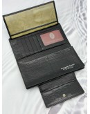 (RAYA PROMO) AMBASSADOR ROBERTA LONG FLAP WALLET IN BLACK LEATHER 