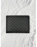(RAYA PROMO) (LIKE NEW) GUCCI MULTIPLE WALLET IN BLACK GG MICROGUCCISSIMA LEATHER 