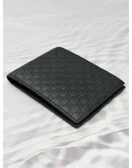 (RAYA PROMO) (LIKE NEW) GUCCI MULTIPLE WALLET IN BLACK GG MICROGUCCISSIMA LEATHER 