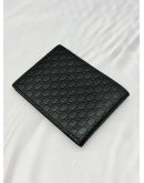 (RAYA PROMO) (LIKE NEW) GUCCI MULTIPLE WALLET IN BLACK GG MICROGUCCISSIMA LEATHER 