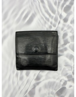(RAYA PROMO) LOUIS VUITTON COMPACT WALLET IN BLACK EPI LEATHER 
