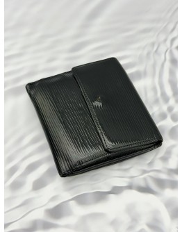 (RAYA PROMO) LOUIS VUITTON COMPACT WALLET IN BLACK EPI LEATHER 