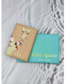 (RAYA PROMO) KATE SPADE SPICE THINGS UP CAMEL PASSPORT HOLDER IN BEIGE LEATHER 