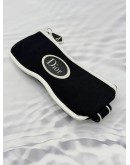 (RAYA PROMO) CHRISTIAN DIOR SUNGLASSES CASE IN BLACK WITH WHITE NEOPRENE 