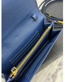 (RAYA PROMO) (LIKE NEW) PRADA WALLET ON STRAP IN BLUE SAFFIANO LEATHER