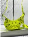 (LIKE NEW) BALENCIAGA LE CAGOLE XS SHOULDER BAG IN NEON YELLOW AGED LAMBSKIN LEATHER