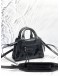 (LIKE NEW) BALENCIAGA NEO CLASSIC CITY MINI TOP HANDLE AND CROSSBODY BAG IN BLACK CROCODILE EMBOSSED LEATHER