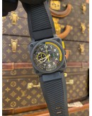 2020 BELL & ROSS BR 03-94 FORMULA 1 BLACK CERAMIC LIMITED EDITION 500PCS CHRONOGRAPH REF BR03-94 BLACK CARBON FIBER DIAL 42MM AUTOMATIC WATCH 