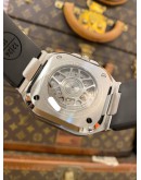 (LIKE NEW) 2023 BELL & ROSS BR05 BLACK STEEL REF BR05A-BL-ST/SRB BLACK DIAL 40MM AUTOMATIC WATCH -FULL SET-