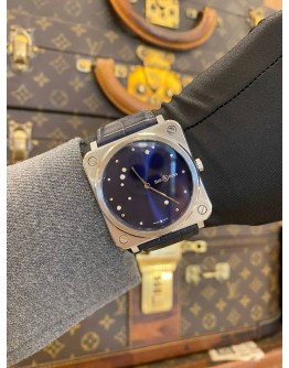 2018 BELL & ROSS BR S REF BRS-EA-ST/SCR BLUE DIAMONDS EAGLE DIAL 39MM QUARTZ WATCH
