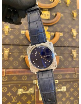 2018 BELL & ROSS BR S REF BRS-EA-ST/SCR BLUE DIAMONDS EAGLE DIAL 39MM QUARTZ WATCH