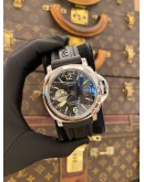 (LIKE NEW) 2016 PANERAI LUMINOR GMT REF PAM00088 BLACK DIAL 44MM AUTOMATIC WATCH -FULL SET-