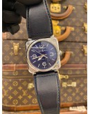 2015 BELL & ROSS BR 03-92 REF BR0392 STEEL BLUE DIAL 42MM AUTOMATIC WATCH