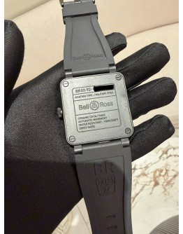 (UNUSED) 2022 BELL & ROSS BR03-92 PHANTOM CERAMIC BLACK 42MM AUTOMATIC WATCH -FULL SET-