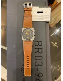 (UNUSED) 2020 BELL & ROSS BR 03-94 CHRONOGRAPH BLACK DIAL 42MM AUTOMATIC WATCH -FULL SET-