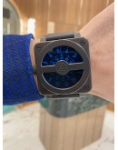 2018 BELL & ROSS BR 01-92 COMPASS MYSTERIOUS TIME LIMITED TO GLOBAL 100 PIECES BLUE DIAL 46MM AUTOMATIC WATCH -FULL SET-