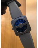 2018 BELL & ROSS BR 01-92 COMPASS MYSTERIOUS TIME LIMITED TO GLOBAL 100 PIECES BLUE DIAL 46MM AUTOMATIC WATCH -FULL SET-