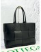 (LIKE NEW) BOTTEGA VENETA MEDIUM ARCO TOTE BAG IN BLACK INTRECCIATO LEATHER