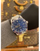 (UNUSED) 2020 BREITLING SUPEROCEAN HERITAGE II 46 REF AB2020 BLUE DIAL 46MM AUTOMATIC WATCH -FULL SET-