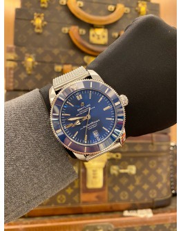 (UNUSED) 2020 BREITLING SUPEROCEAN HERITAGE II 46 REF AB2020 BLUE DIAL 46MM AUTOMATIC WATCH -FULL SET-
