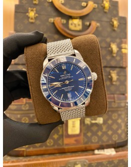 (UNUSED) 2020 BREITLING SUPEROCEAN HERITAGE II 46 REF AB2020 BLUE DIAL 46MM AUTOMATIC WATCH -FULL SET-
