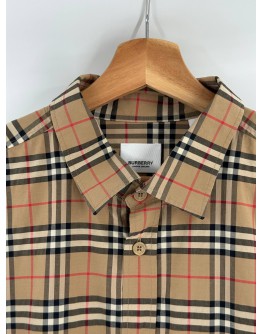 (LIKE NEW) BURBERRY CHECK SHIRT IN BEIGE