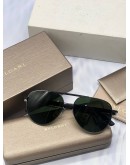 (LIKE NEW) BVLGARI PILOT SUNGLASSES IN DARK GREEN -FULL SET- 