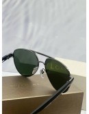 (LIKE NEW) BVLGARI PILOT SUNGLASSES IN DARK GREEN -FULL SET- 