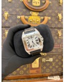 2018 CARTIER SANTOS 100 XL REF 2656 WHITE ROMAN NUMERALS DIAL 38MM X 51MM AUTOMATIC WATCH -FULL SET-