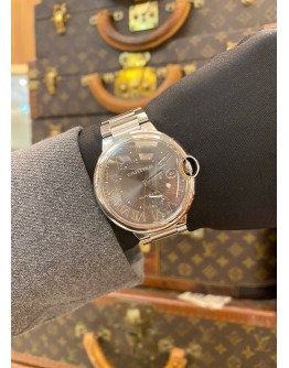 (LIKE NEW) 2023 CARTIER BALLON BLEU REF WSBB0060 DARK GREY DIAL 40MM AUTOMATIC WATCH