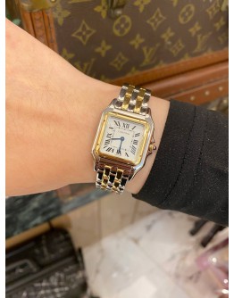 (LIKE NEW) 2025 CARTIER PANTHÈRE DE CARTIER 18K 750 YELLOW GOLD REF W2PN0007 WHITE ROMAN NUMERALS DIAL 27MM X 37MM QUARTZ WATCH