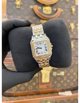 (LIKE NEW) 2025 CARTIER PANTHÈRE DE CARTIER 18K 750 YELLOW GOLD REF W2PN0007 WHITE ROMAN NUMERALS DIAL 27MM X 37MM QUARTZ WATCH