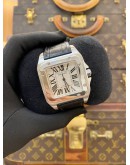 2018 CARTIER SANTOS 100 XL REF 2656 WHITE ROMAN NUMERALS DIAL 38MM X 51MM AUTOMATIC WATCH