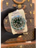 2018 ROLEX SUBMARINER DATE HULK REF 116610 GREEN DIAL 40MM AUTOMATIC WATCH
