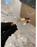(UNUSED) 2023 CARTIER LOVE CUFF BRACELET SIZE 18 IN 18K 750 ROSE GOLD -FULL SET-