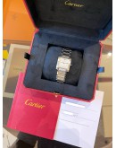 (LIKE NEW) 2017 CARTIER TANK FRANCAISE LADIES REF 3751 WHITE DIAMOND DIAL 25MM X 30MM QUARTZ WATCH -FULL SET-