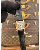 (LIKE NEW) 2012 CARTIER TANK ANGLAISE 18K 750 ROSE GOLD REF W5310013 WHITE ROMAN NUMERAL DIAL 30.2MM QUARTZ WATCH -FULL SET-