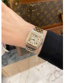 (LIKE NEW) CARTIER PANTHERE 18K 750 YELLOW GOLD UNISEX REF 187957 WHITE ROMAN NUMERALS DIAL 29MM X 40MM QUARTZ WATCH 