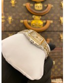 (LIKE NEW) CARTIER PANTHERE 18K 750 YELLOW GOLD UNISEX REF 187957 WHITE ROMAN NUMERALS DIAL 29MM X 40MM QUARTZ WATCH 