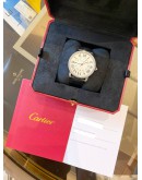 2017 CARTIER RONDE SOLO DE CARTIER XL REF 3517 WHITE ROMAN NUMERALS DIAL 42MM AUTOMATIC WATCH -FULL SET-